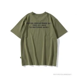 Hypeyourbeast BAPE Military Style Desert Camouflage Tee Shirt 'GREEN' Clothes