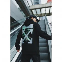 HypeYourBeast Off White Hoodie Machine Black