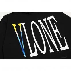 HypeYourBeast Vlone Hoodie Blue Yellow Logo (Black)