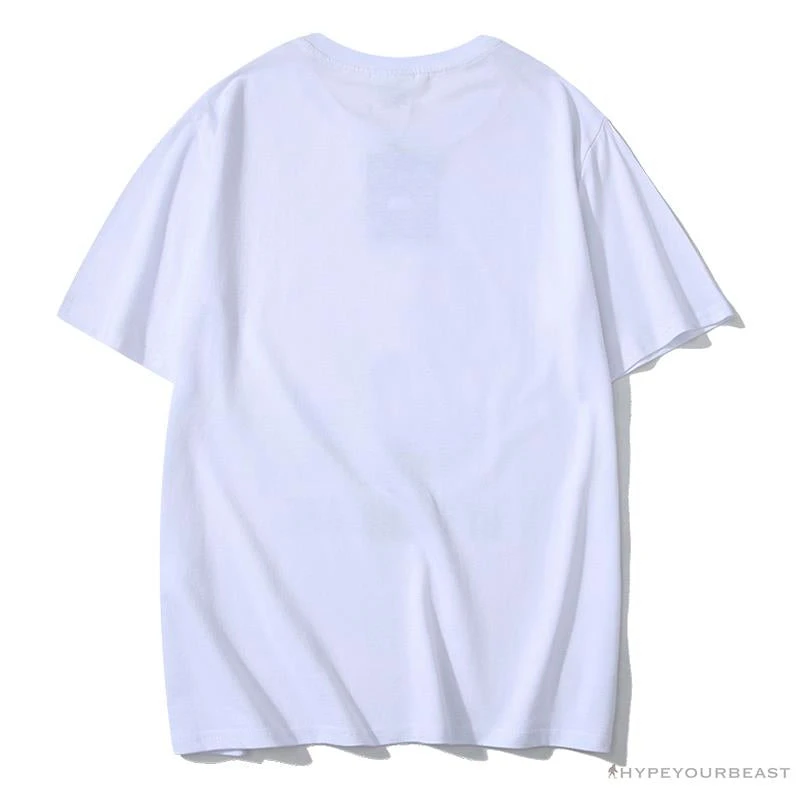 Hypeyourbeast BAPE Luminous Spots Camouflage Great Ape Man Black Head Cotton Short Sleeve Tee Shirt 'WHITE' Clothes 2 Hypeyourbeast BAPE Luminous Spots Camouflage Great Ape Man Black Head Cotton Short Sleeve Tee Shirt 'WHITE' Clothes
