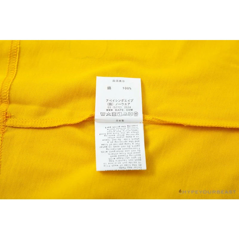 Hypeyourbeast BAPE KIDS Small Net Pocket Ape Man Head Tee Shirt 'YELLOW' Clothes 12 Hypeyourbeast BAPE KIDS Small Net Pocket Ape Man Head Tee Shirt 'YELLOW' Clothes