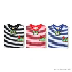 Hypeyourbeast Clothes BAPE Baby Milo Sesame Street Striped Tee Shirt 'BLUE'