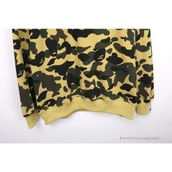 Hypeyourbeast BAPE Classic Ape Head Embroidered Camouflage Long Sleeve Shirt 'YELLOW'