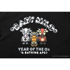 Hypeyourbeast Clothes BAPE Baby Milo Year Of The Ox Tee Shirt 'BLACK'