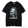 Hypeyourbeast Clothes BAPE Luminous Spots Camouflage Great Ape Man Black Head Cotton Short Sleeve Tee Shirt 'BLACK'