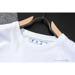 Hypeyourbeast OFF-WHITE Acrylic Hand-Painted Graffiti Pattern Tee Shirt 'WHITE' 11 Hypeyourbeast OFF-WHITE Acrylic Hand-Painted Graffiti Pattern Tee Shirt 'WHITE'