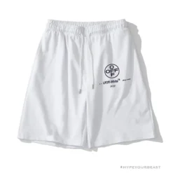 Hypeyourbeast OFF-WHITE 99 X Pink Arrow Shorts 'WHITE' Pants