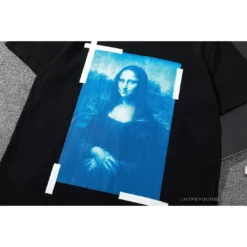Hypeyourbeast OFF-WHITE Classic Mona Lisa Print Tee Shirt 'BLACK'
