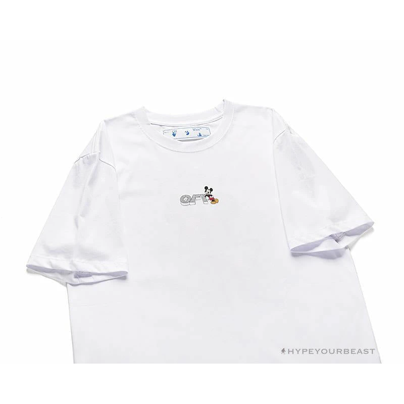 Hypeyourbeast OFF-WHITE Mickey Bluff Face Tee Shirt 'WHITE' 3 Hypeyourbeast OFF-WHITE Mickey Bluff Face Tee Shirt 'WHITE'