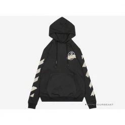HypeYourBeast Off White Hoodie Black Hoodies & Jackets