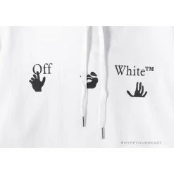 Hypeyourbeast OFF-WHITE Green Arrow Hoodie 'WHITE'