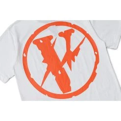 HypeYourBeast T-Shirts Vlone Orange And White Tee Shirt