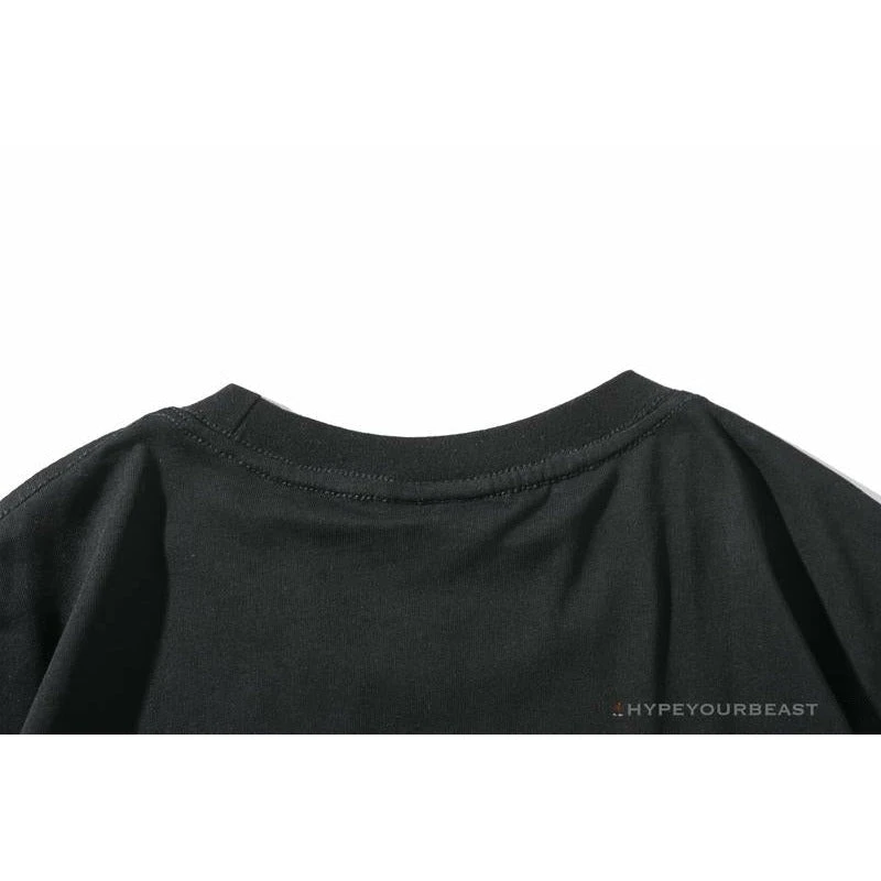 Hypeyourbeast BAPE Messy Letters Upside Down Little Ape Head Tee Shirt 'BLACK' 3 Hypeyourbeast BAPE Messy Letters Upside Down Little Ape Head Tee Shirt 'BLACK'