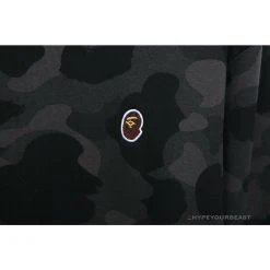 Hypeyourbeast Clothes BAPE Classic Ape Head Embroidered Camouflage Long Sleeve Shirt 'GREY'