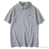 Hypeyourbeast BAPE Solid Color Versatile Embroidered Ape Head Small Badge Polo Shirt 'GREY' Clothes