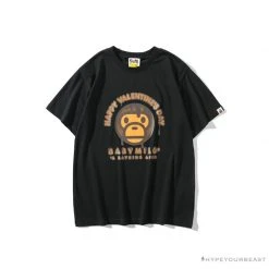Hypeyourbeast BAPE Baby Milo Valentine's Day Chocolate Tee Shirt 'BLACK'