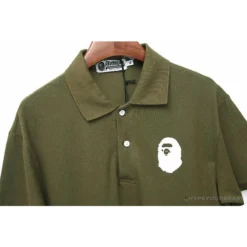 Hypeyourbeast BAPE Classic Ape Head Print Versatile Polo Shirt 'ARMY GREEN' 8 Hypeyourbeast BAPE Classic Ape Head Print Versatile Polo Shirt 'ARMY GREEN'