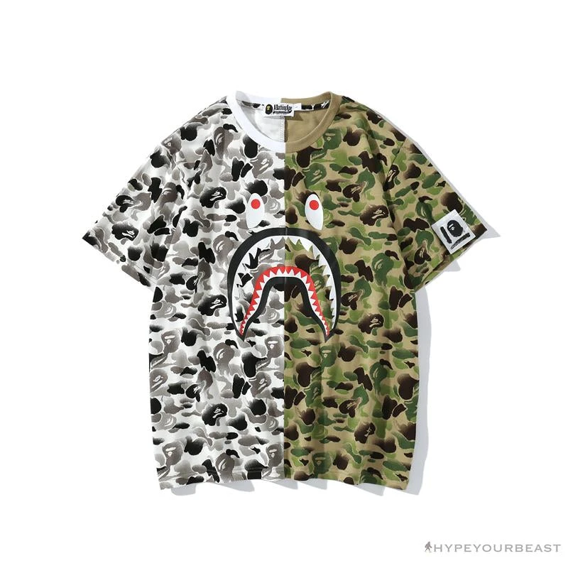 Hypeyourbeast BAPE Chinese Style Ink 10th Anniversary Camouflage Tee Shirt 'Green & White' Clothes 1 Hypeyourbeast BAPE Chinese Style Ink 10th Anniversary Camouflage Tee Shirt 'Green & White' Clothes