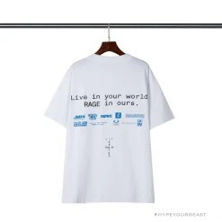 Hypeyourbeast OFF-WHITE Travis Scott Fortnite Peripheral Rap Tee Shirt 'WHITE'