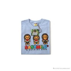 Hypeyourbeast Clothes BAPE Baby Milo Watermelon Little Monkey Tee Shirt 'BLUE' 11 Hypeyourbeast Clothes BAPE Baby Milo Watermelon Little Monkey Tee Shirt 'BLUE'
