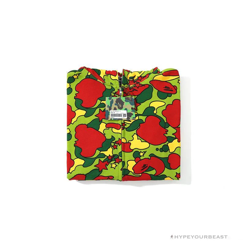 Hypeyourbeast BAPE Shark Head STA Star Camouflage Hoodie 'GREEN' 17 Hypeyourbeast BAPE Shark Head STA Star Camouflage Hoodie 'GREEN'