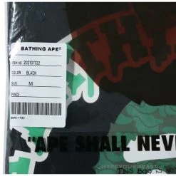 Hypeyourbeast Clothes BAPE Paint Splash Green Camouflage Tee Shirt 'BLACK'