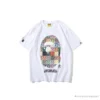 Hypeyourbeast BAPE Ape Man Head 28th Anniversary Camouflage Color Block Tee Shirt 'WHITE'