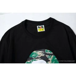 Hypeyourbeast BAPE Tiger Pattern Camouflage Ape Initials Tee Shirt 'BLACK' Clothes