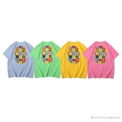 Hypeyourbeast BAPE Baby Milo Color Square Ape Head Tee Shirt 'BLUE' Clothes