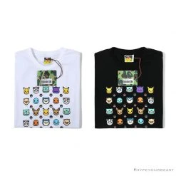 Hypeyourbeast BAPE Baby Milo Pokémon Tee Shirt 'BLACK' Clothes