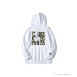 Hypeyourbeast BAPE Marilyn Monroe Camouflage Background Hoodie 'WHITE' Clothes 27 Hypeyourbeast BAPE Marilyn Monroe Camouflage Background Hoodie 'WHITE' Clothes