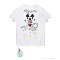 Hypeyourbeast OFF-WHITE Mickey Bluff Face Tee Shirt 'WHITE'