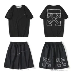 Hypeyourbeast Pants OFF-WHITE Dimensional Sketch Shorts 'BLACK'