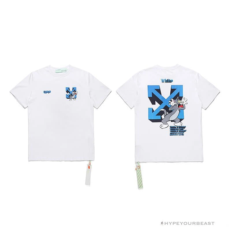 Hypeyourbeast OFF-WHITE Tom And Jerry Loose Tee Shirt 'WHITE' T-Shirts 7 Hypeyourbeast OFF-WHITE Tom And Jerry Loose Tee Shirt 'WHITE' T-Shirts