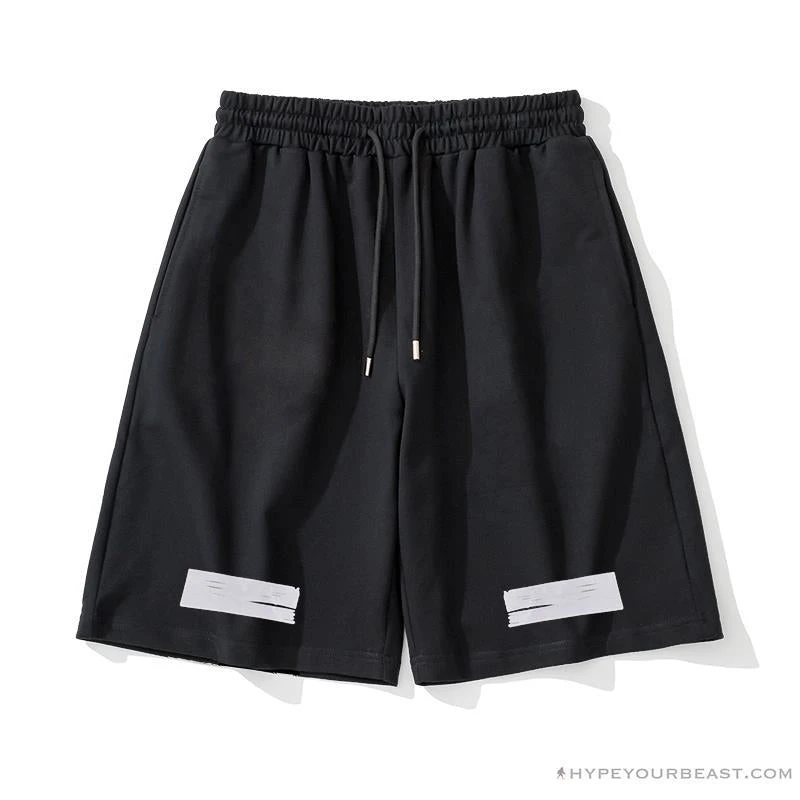 Hypeyourbeast Pants OFF-WHITE Classic Seeing Things Shorts 'BLACK' 1 Hypeyourbeast Pants OFF-WHITE Classic Seeing Things Shorts 'BLACK'