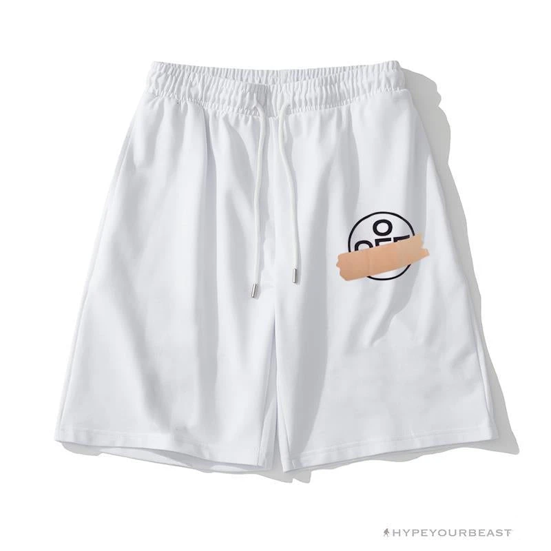Hypeyourbeast Pants OFF-WHITE Explosive Strip Basic Arrow Shorts 'WHITE' 1 Hypeyourbeast Pants OFF-WHITE Explosive Strip Basic Arrow Shorts 'WHITE'