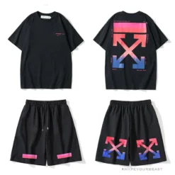 Hypeyourbeast Pants OFF-WHITE Gradient Series Shorts 'BLACK'