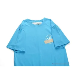 Hypeyourbeast OFF-WHITE Explosive Strip Basic Arrow Tee Shirt 'BLUE' T-Shirts