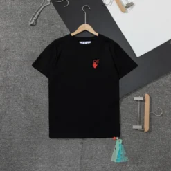 Hypeyourbeast T-Shirts OFF-WHITE Red Flash Cross Arrow Tee Shirt 'BLACK'