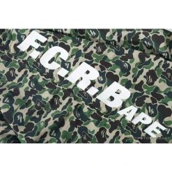 Hypeyourbeast BAPE X FCRB Joint Double Zip Camouflage Hoodie 'GREEN'