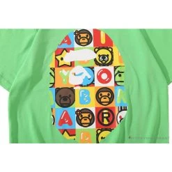 Hypeyourbeast Clothes BAPE Baby Milo Color Square Ape Head Tee Shirt 'GREEN' 25 Hypeyourbeast Clothes BAPE Baby Milo Color Square Ape Head Tee Shirt 'GREEN'