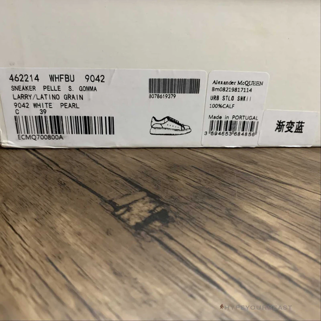 HypeYourBeast Alexander McQueen White / Blue Sparkle A. Mcqueen 7 HypeYourBeast Alexander McQueen White / Blue Sparkle A. Mcqueen