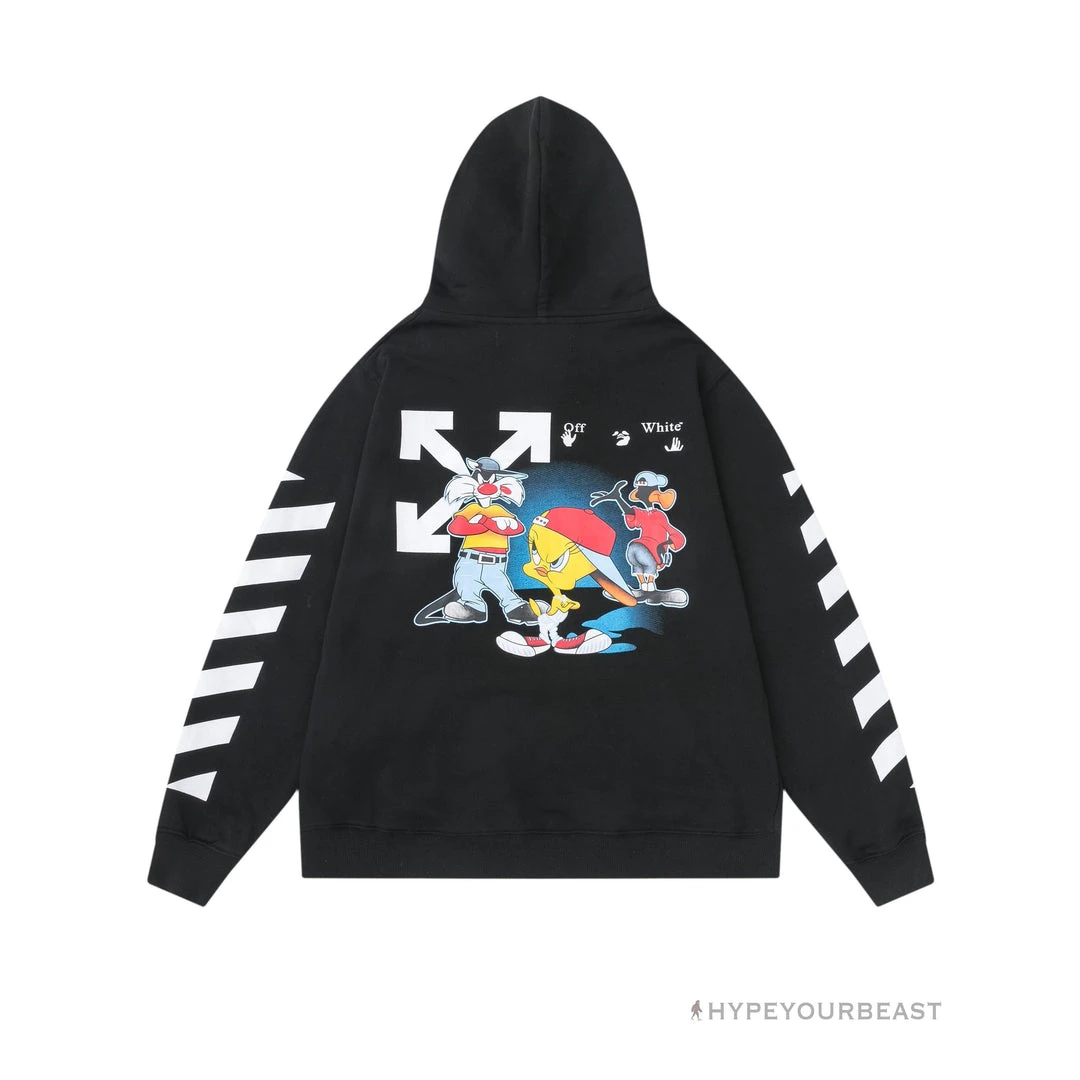 HypeYourBeast Off White Hoodie Looney - Black Hoodies & Jackets 3 HypeYourBeast Off White Hoodie Looney - Black Hoodies & Jackets