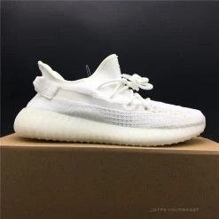 Hypeyourbeast Adidas Yeezy Boost 350 V2 White / White Translucent Stripe