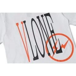 HypeYourBeast T-Shirts Vlone Orange And White Tee Shirt
