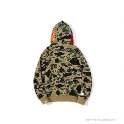 Hypeyourbeast BAPE Shark Head STA Star Camouflage Hoodie 'YELLOW' Clothes
