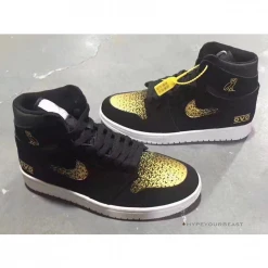 Hypeyourbeast Air Jordan 1 High 'OVO Gold / Black'