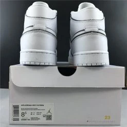 Hypeyourbeast Air Jordan 1 Mid Iridescent Reflective White