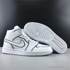 Hypeyourbeast Air Jordan 1 Mid Iridescent Reflective White