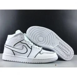 Hypeyourbeast Air Jordan 1 Mid Iridescent Reflective White